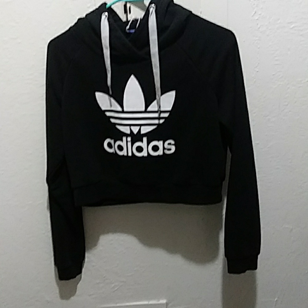Black adidas hoddie(size 14 M)